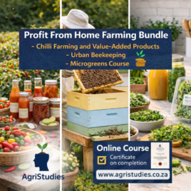 Profit From Home Farming™ Bundle – Chilli Farming and Value-Added Products – Urban Beekeeping – Microgreens Course.